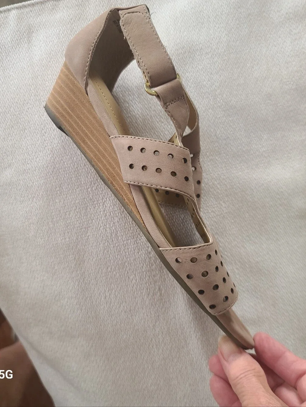 Me Too Taupe Perforated Ankle-Strap Sandals - Neutral Taupe